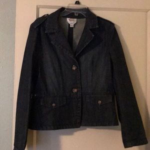 Talbots fitted stretch jean jacket